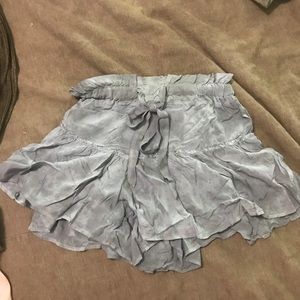 Blue tie dye shorts with waist tie
